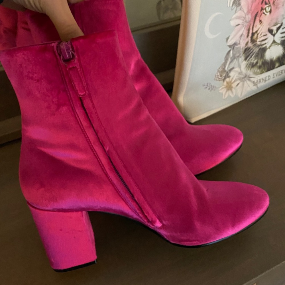 Balenciaga Paris VELVET BLOCK HEAL ANCLE BOOTS